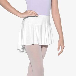 SoDanca Lori Pull On Microfiber Dance Skirt R25 Ballet White Size M